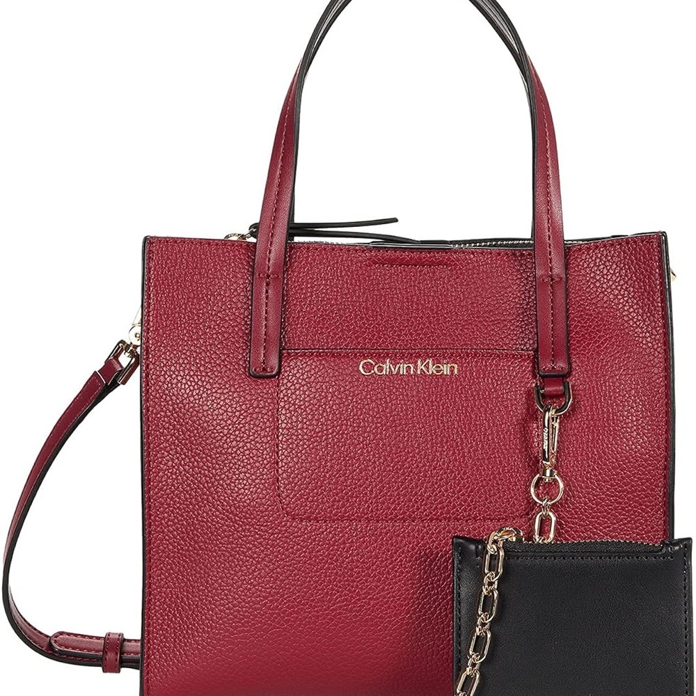 Calvin Klein Red and Black Women's Bag